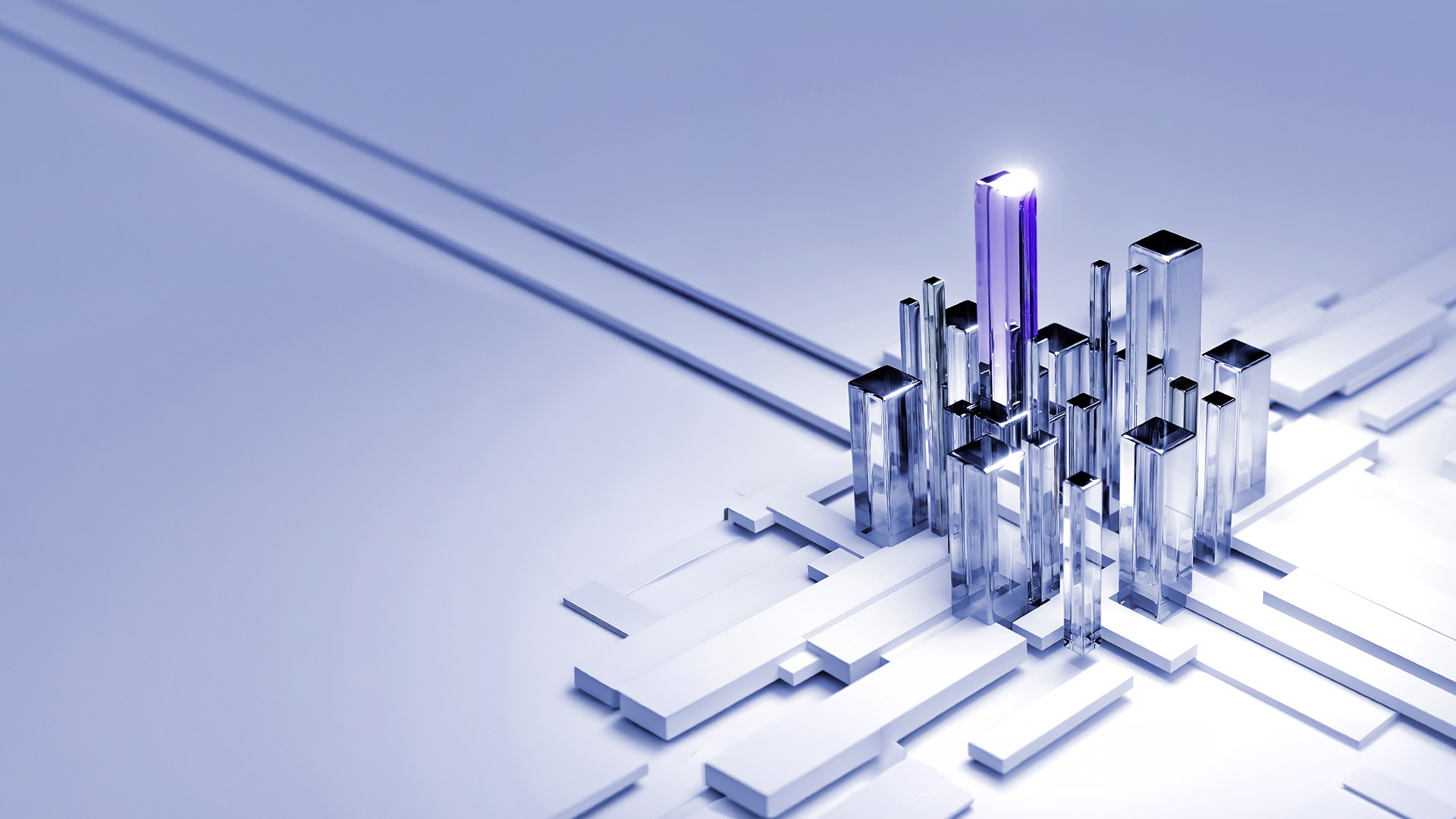 Abstract render of smart digital infrastructure